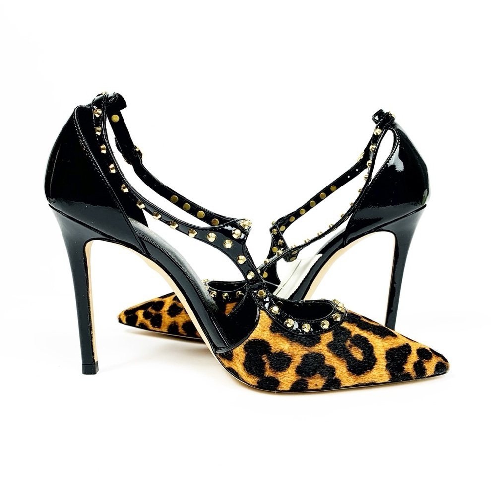 Michael Michael Kors Studded Leopard Print Heels | Luxury Leather Stilettos 6.5